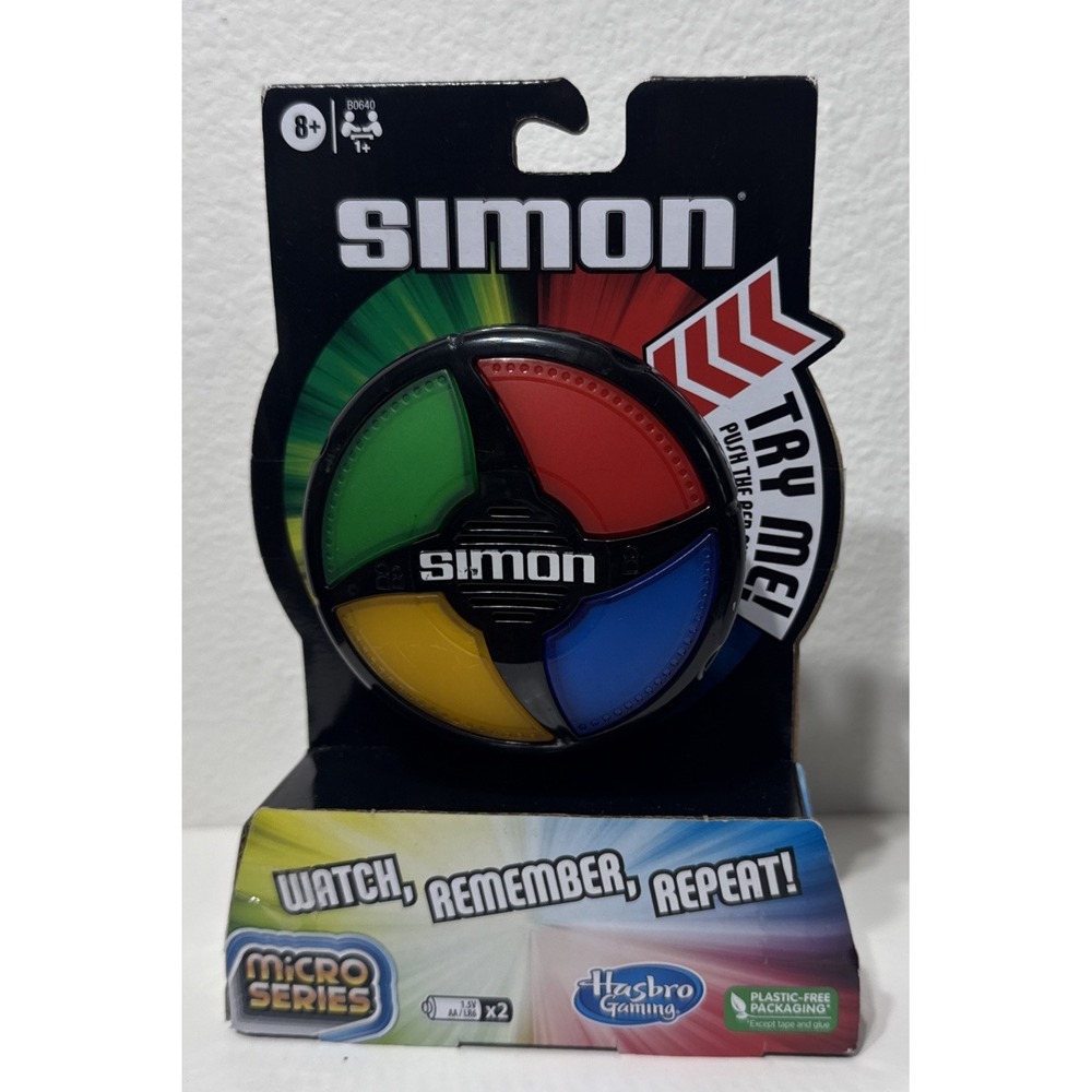 Hasbro Gaming Simon Micro Series Game Mini Compact Electronic Memory Challenge